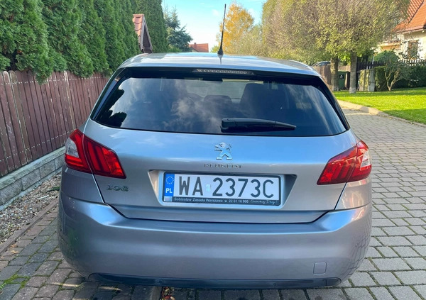 Peugeot 308 cena 38500 przebieg: 67000, rok produkcji 2015 z Warszawa małe 172